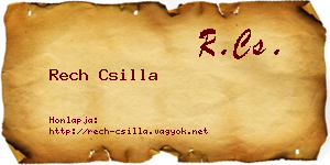 Rech Csilla névjegykártya