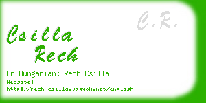 csilla rech business card